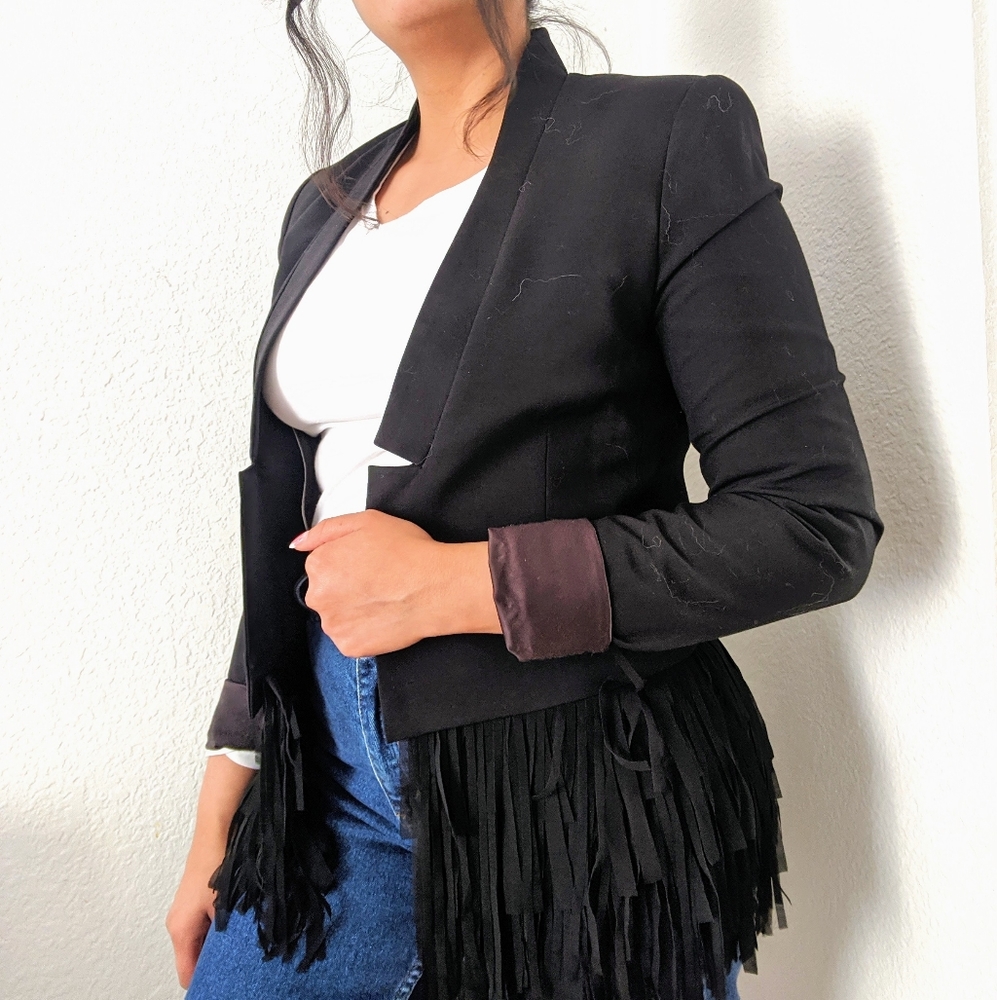 Banana Republic Fringe Blazer